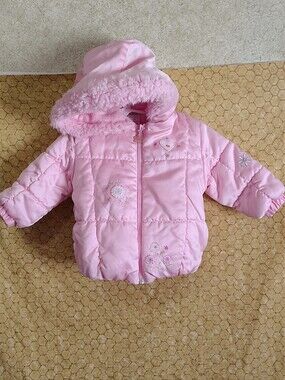 Starting Out Coat Size 12 Months Embroidered Vintage Floral Pink Hooded